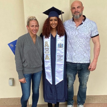 Christie Brimberry and her husband Darren Brimberry during Jordan's college graduation.
